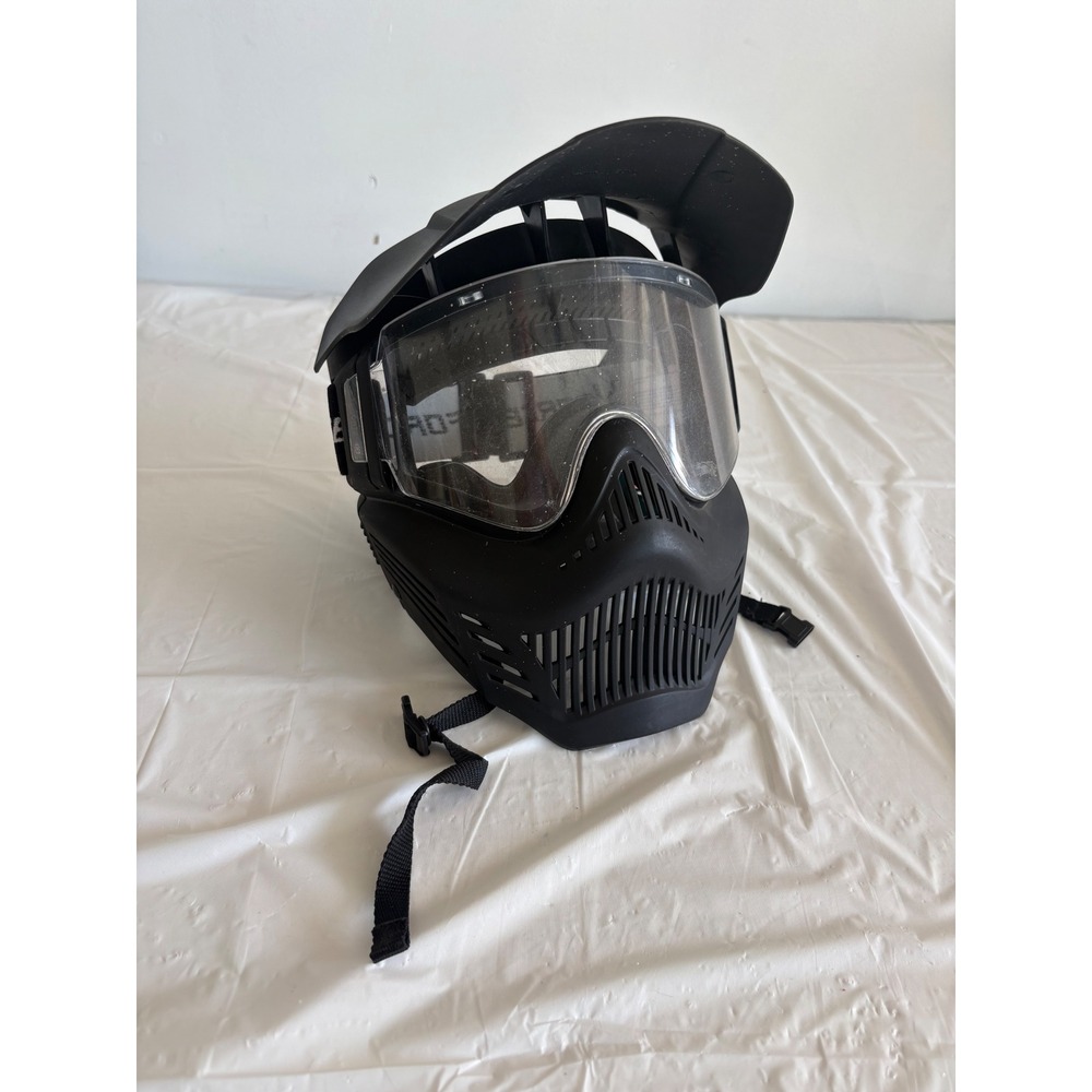 VForce Armor Paintball Mask Black Full Face Vision System Goggles with Visor